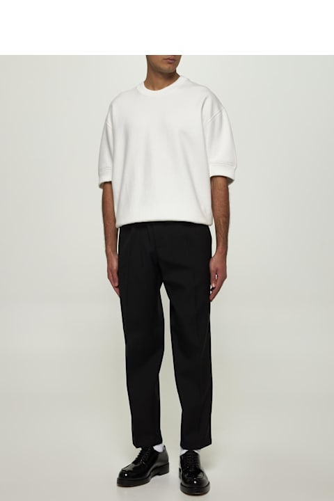 Jil Sander Fleeces & Tracksuits for Men Jil Sander White Cotton Short-sleeved Sweatshirt