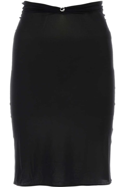 ウィメンズ スカート Coperni Black Stretch Nylon Triangle Skirt