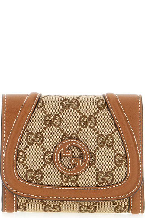 Gucci for Women Gucci Leather And Gg Fabric Wallet