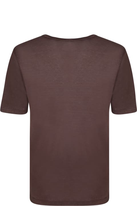 Lardini Topwear for Men Lardini Dark Brown T-shirt