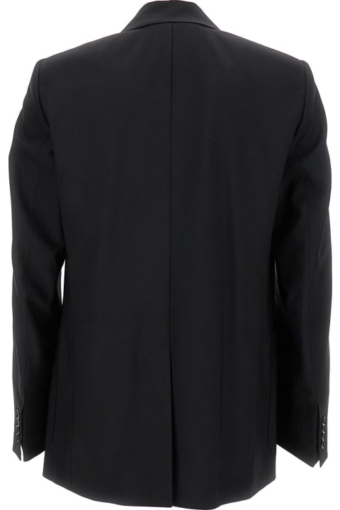 メンズ Ami Alexandre Mattiussiのコート＆ジャケット Ami Alexandre Mattiussi Black Double Breasted Blazer With Buttons In Wool Man