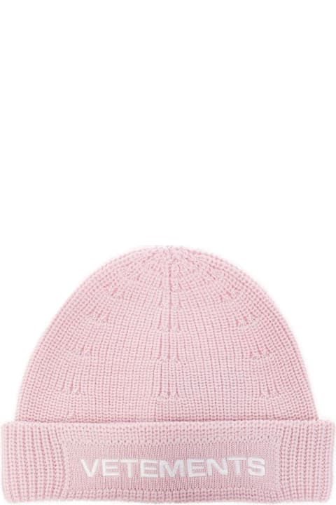 VETEMENTS Hats for Women VETEMENTS Logo Embroidered Beanie