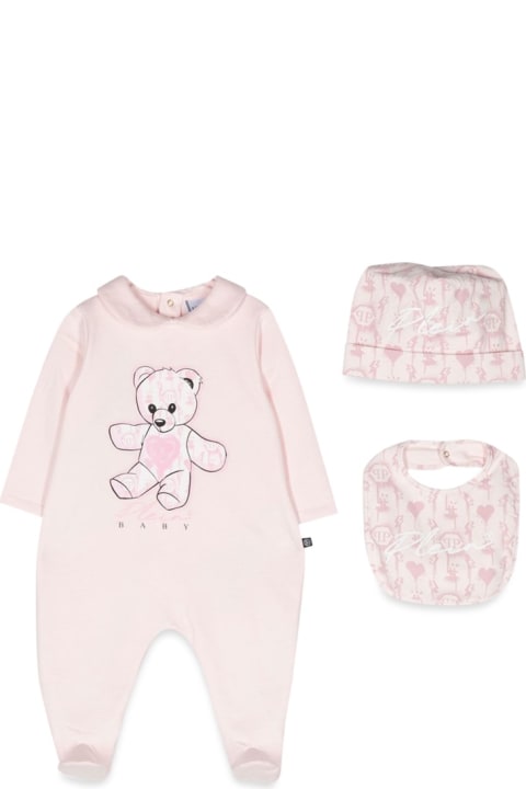 Philipp Plein Junior Bodysuits & Sets for Baby Girls Philipp Plein Junior Romper, Bib And Bonnet