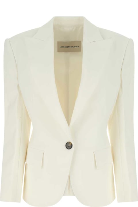 Homeware Alexandre Vauthier Ivory Stretch Viscose Blend Blazer