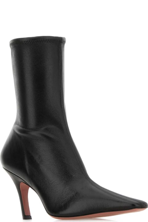 Amina Muaddi for Kids Amina Muaddi Black Nappa Leather Jamie Ankle Boots