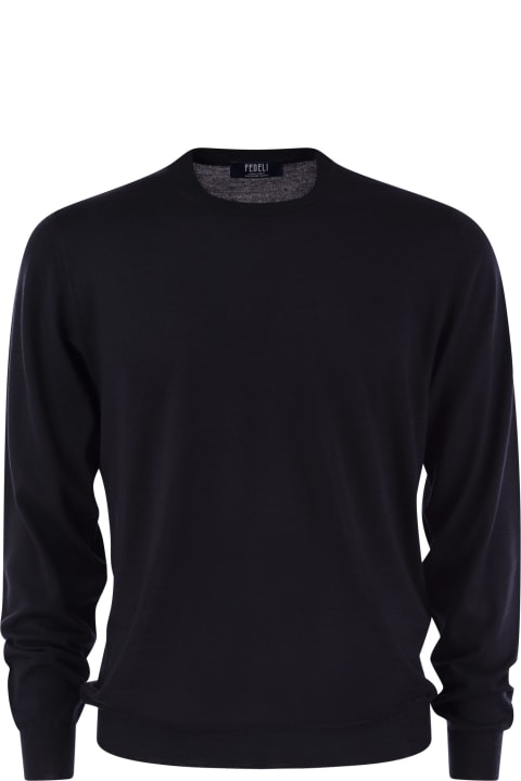 Fedeli Fleeces & Tracksuits for Men Fedeli Crew-neck Sweater In Virgin Wool