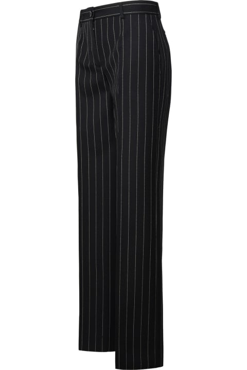 Pants & Shorts for Women Dolce & Gabbana Black Virgin Wool Trousers
