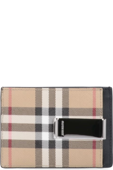 Burberry for Men Burberry Vintage Check Card Holder With Money Clip