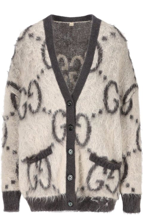 Sweaters for Women Gucci Reversible Gg Cardigan