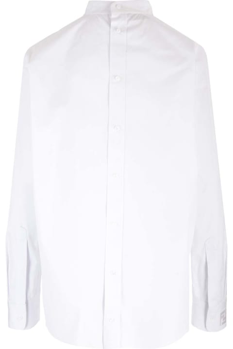 Fendi Topwear for Women Fendi White Poplin Shirt