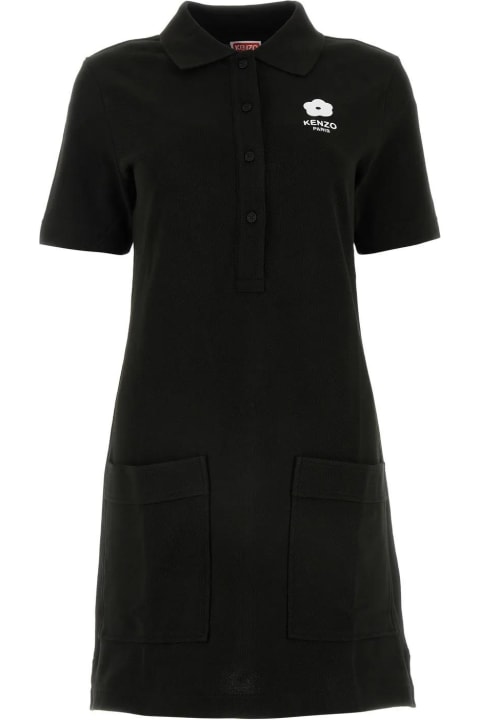 Kenzo Topwear for Women Kenzo Black Piquet Polo Dress