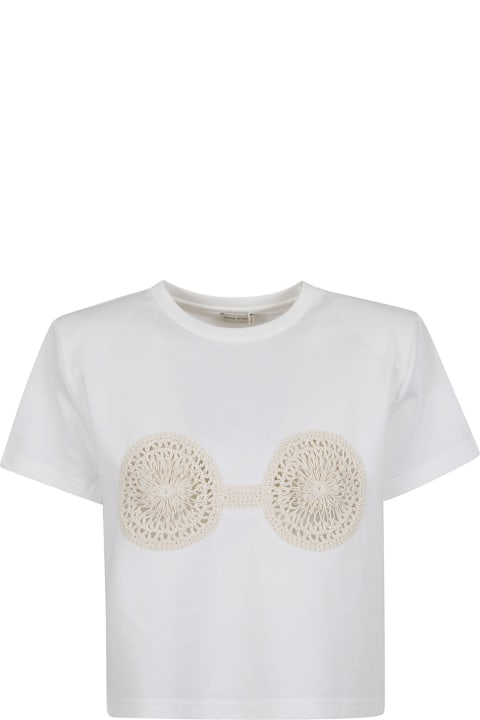 Magda Butrym for Women Magda Butrym Pattern Embroidery Cropped T-shirt