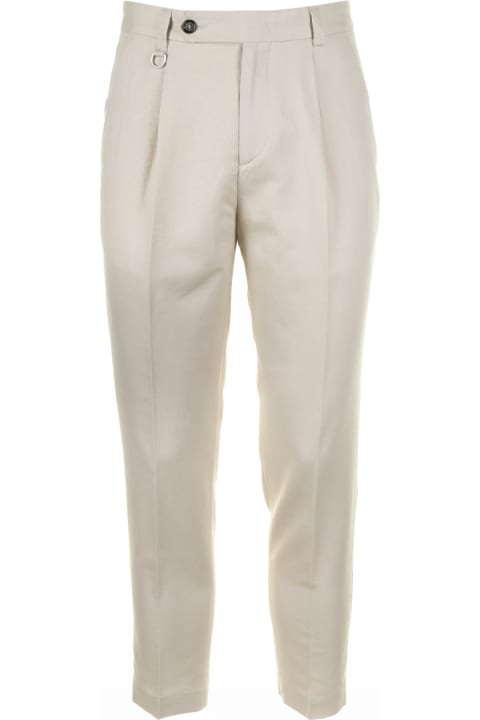 Paolo Pecora Clothing for Men Paolo Pecora Beige Trousers In Cotton And Linen Blend