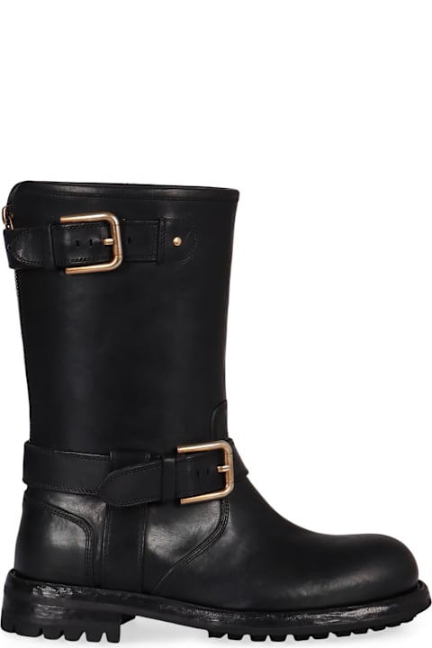 Dolce & Gabbana for Homeware Dolce & Gabbana Leather Biker Boots