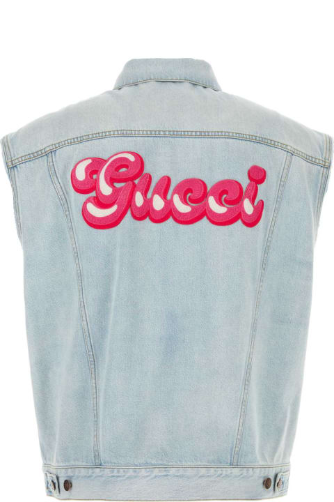 Gucci Coats & Jackets for Men Gucci Denim Sleeveless Jacket