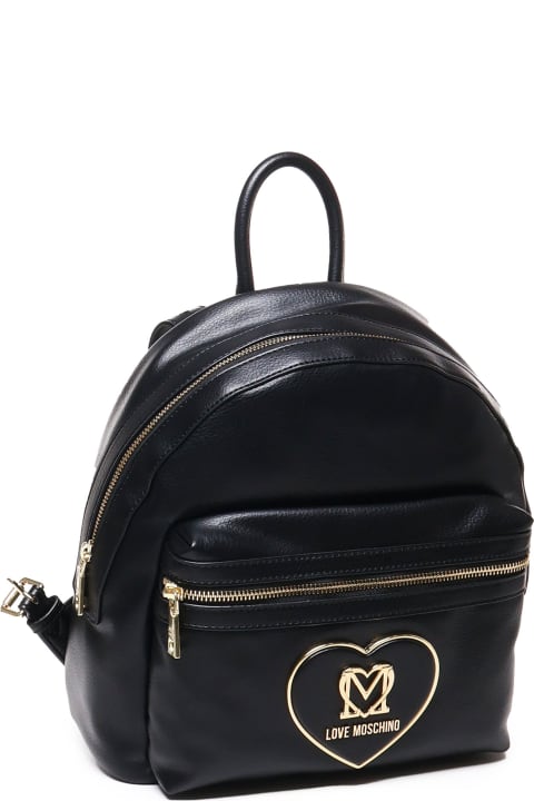 Love Moschino Backpacks for Women Love Moschino Round Backpack In Smooth Leather