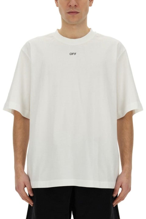 Off-White Sale for Men Off-White Logo Printed Crewneck T-shirt