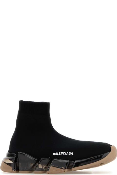 أدوات منزلية Balenciaga Black Stretch Fabric Speed 2.0 Sneakers