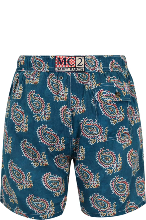 MC2 Saint Barth Swimwear for Men MC2 Saint Barth Linen Swimsuit With Paisley Print