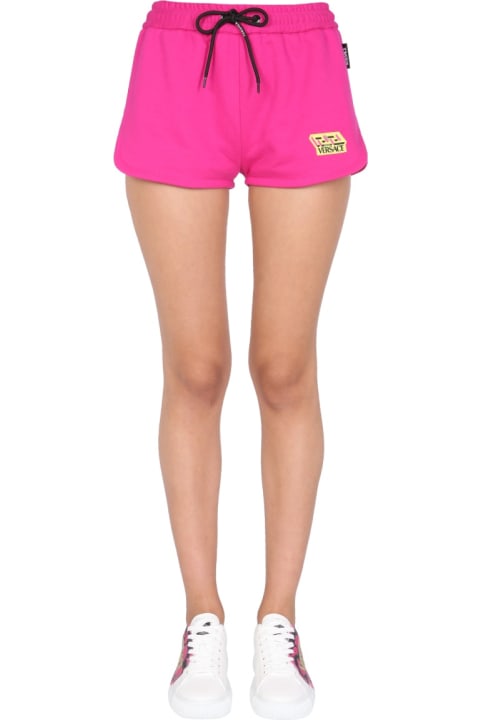 Pants & Shorts for Women Versace Shorts With Greek Logo Patch