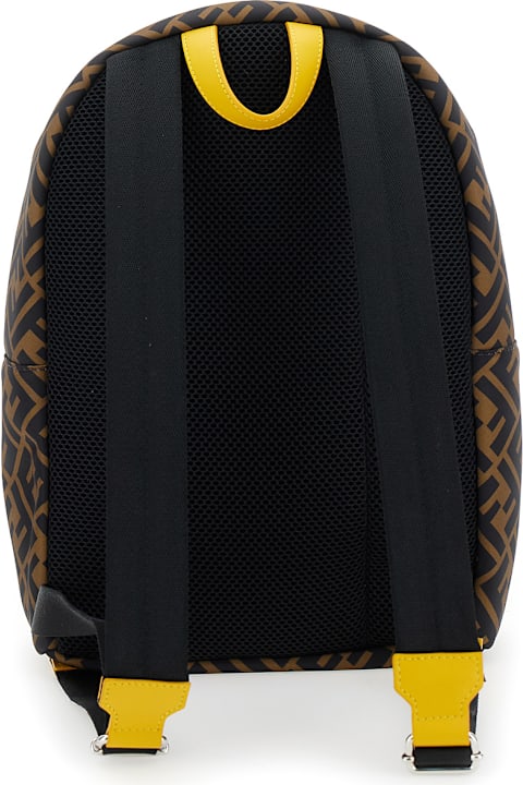 Fendi Accessories & Gifts for Boys Fendi Tobacco Backpack With Fendi Roma Print In Ff All-over Nylon Boy