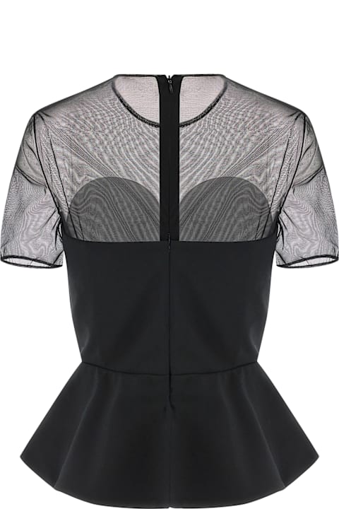 Nensi Dojaka لـ Men Nensi Dojaka 'tailored Bustier With Sheer Neckline' Top