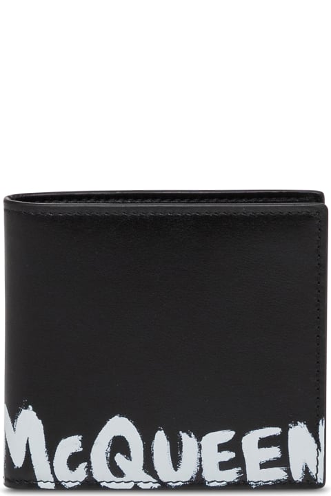 Alexander Mcqueen  Man's Bifold Leather Wallet With Logo