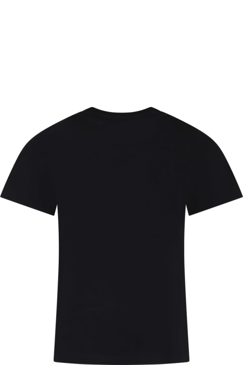 Dsquared2 for Kids Dsquared2 Black T-shirt For Boy With Logo
