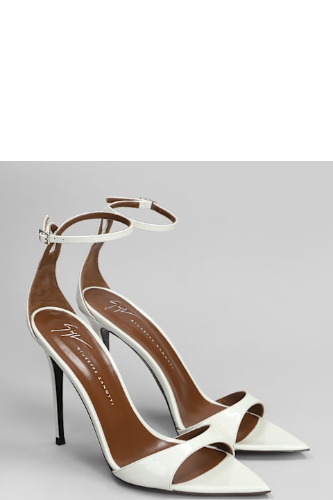 Homeware Giuseppe Zanotti Intriigo Strap 105 Sandals In White Leather