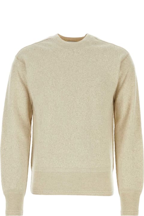 Sweaters for Men Burberry Melange Sand Wool Sweater