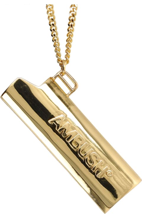 Jewelry Sale for Men AMBUSH Logo Embossed Lighter Case Necklace