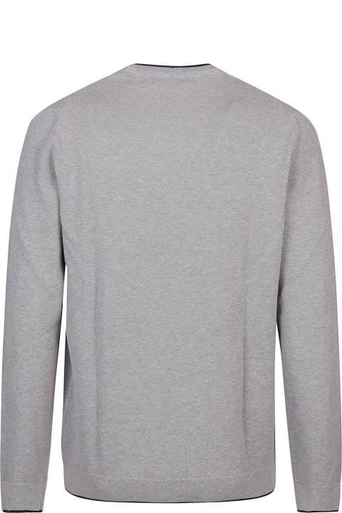 Fay Sweaters for Men Fay Round Neck Piquet Sweater