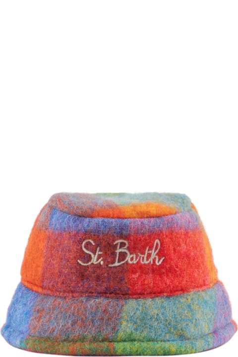 Hats for Women MC2 Saint Barth Woman Bucket Hat With Check Print