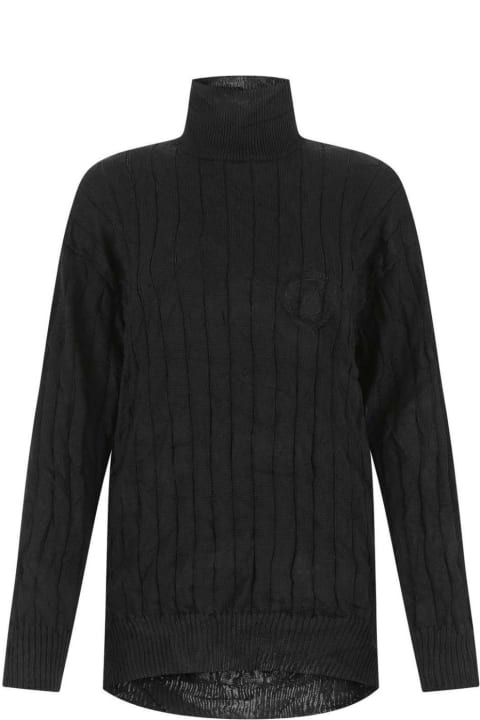 Sweaters for Women Balenciaga Creased Turtleneck Knit Jumper