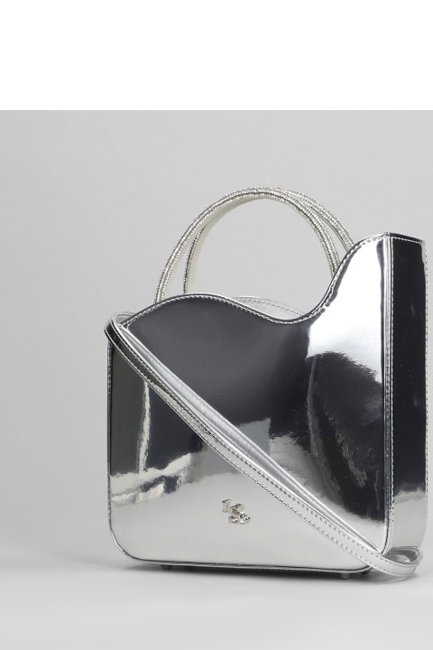 Le Silla Totes for Women Le Silla Ivy Shoulder Bag In Silver Leather