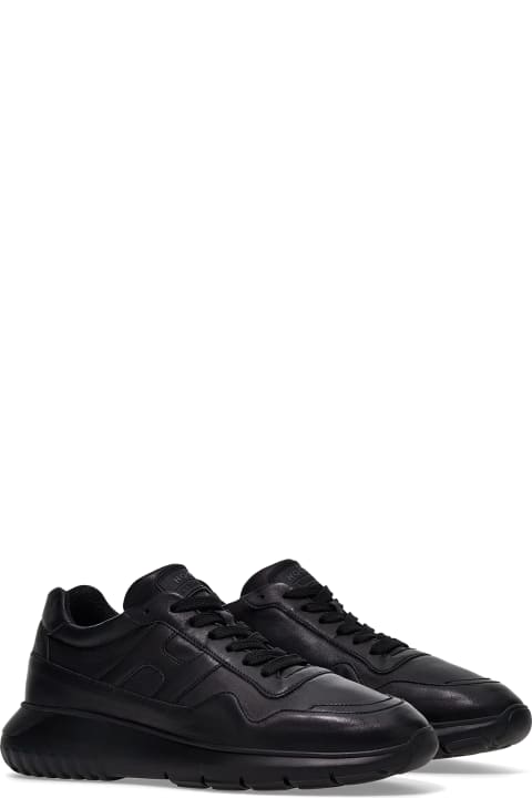 Hogan Shoes for Men Hogan Interactive³ Black Leather Sneakers