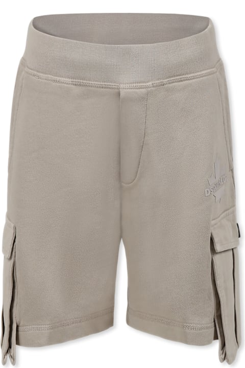 Homeware Dsquared2 Beige Shorts For Boy With Logo