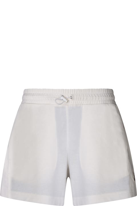 Pants & Shorts for Women Moncler White Shorts