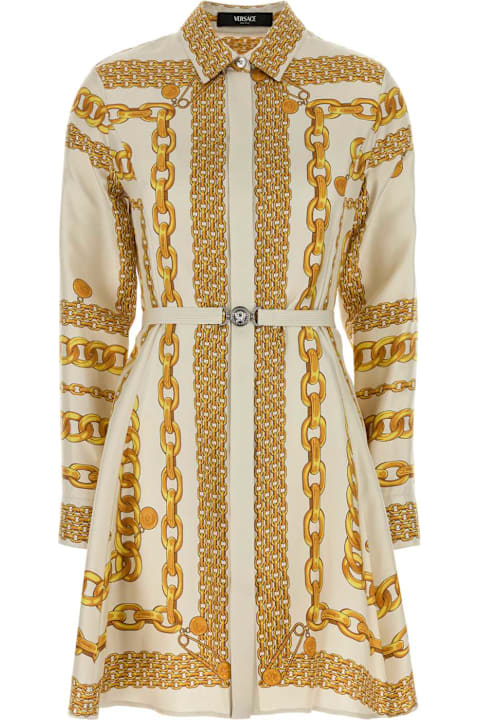 Versace Sale for Women Versace Printed Silk Dress