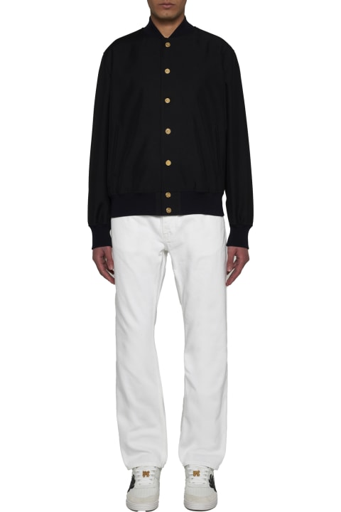 Palm Angels Coats & Jackets for Men Palm Angels Cotton-blend Varsity Jacket