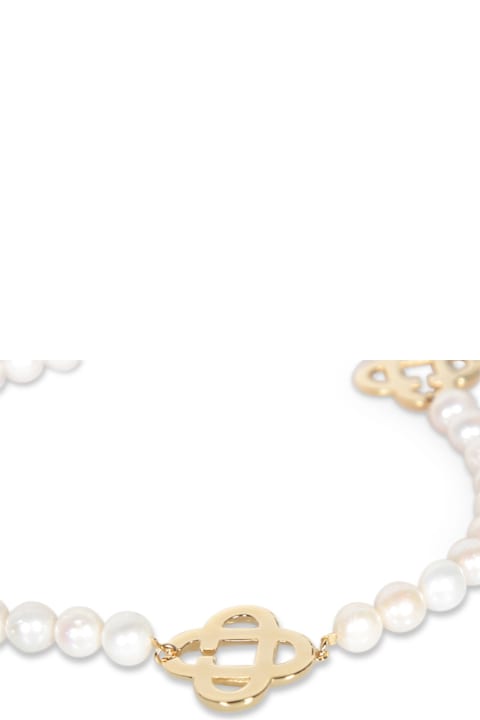 Casablanca Jewelry for Women Casablanca Gold Logo Pearl Necklace