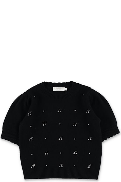 أدوات منزلية Bonpoint Kid - Bonpoint Justine Hand-embroidered Sweater With Rhinestones And Pearls