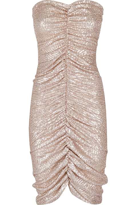 Homeware Norma Kamali Strapless Shirred Front Dress To Knee