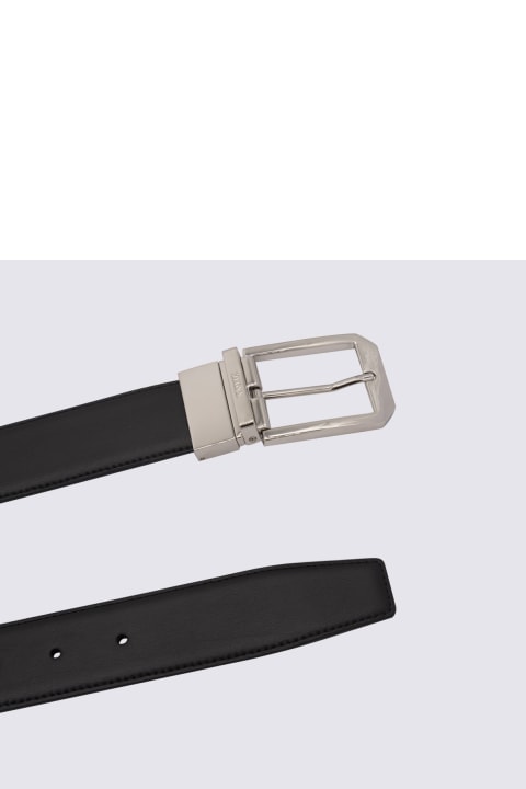 Belts for Men Zegna Black Leather Belt