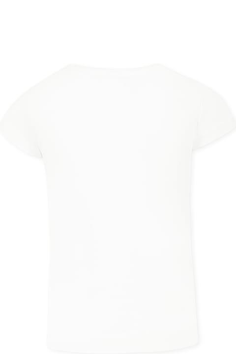 Homeware Monnalisa White T-shirt For Girl With Bunny