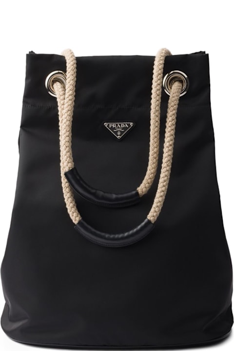 Prada for Kids Prada Prada Re-nylon Tote Bag With Drawstring