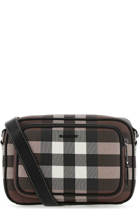 Burberry Borsa A Tracolla In E-canvas Multicolor