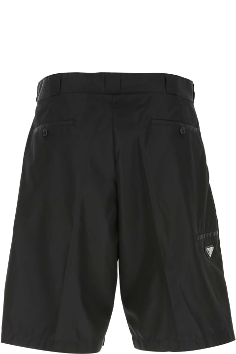 Clothing Sale for Men Prada Black Re-nylon Bermuda Shorts
