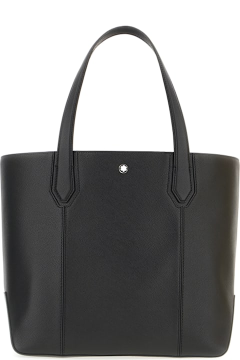Montblanc Bags for Women Montblanc Black Leather Shopping Bag
