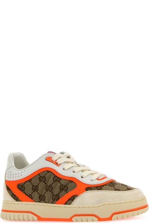 Gucci for Women Gucci Multicolor Leather And Gg Supreme Fabric Re-web Sneakers